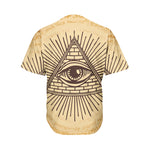 Illuminati Eye Print Men's Baseball Jersey