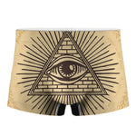 Illuminati Eye Print Men's Boxer Briefs