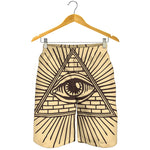 Illuminati Eye Print Men's Shorts