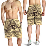 Illuminati Eye Print Men's Shorts