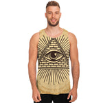 Illuminati Eye Print Men's Tank Top