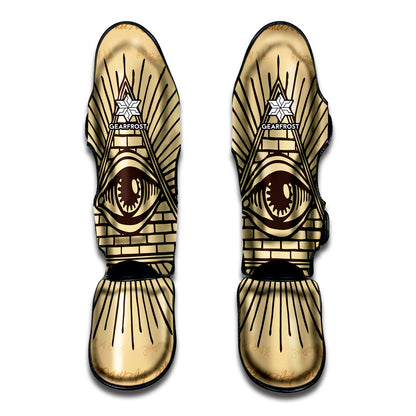 Illuminati Eye Print Muay Thai Shin Guard