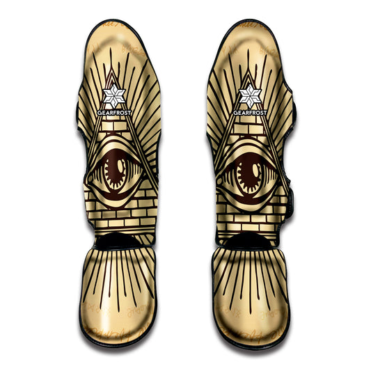 Illuminati Eye Print Muay Thai Shin Guard