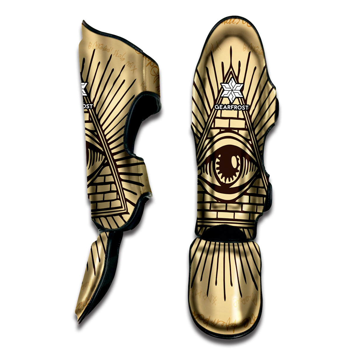 Illuminati Eye Print Muay Thai Shin Guard