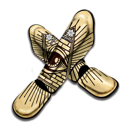 Illuminati Eye Print Muay Thai Shin Guard