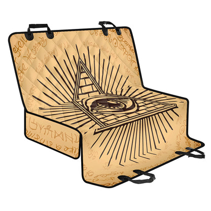 Illuminati Eye Print Pet Car Back Seat Cover