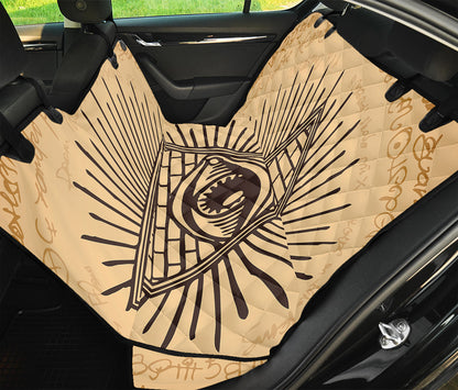 Illuminati Eye Print Pet Car Back Seat Cover