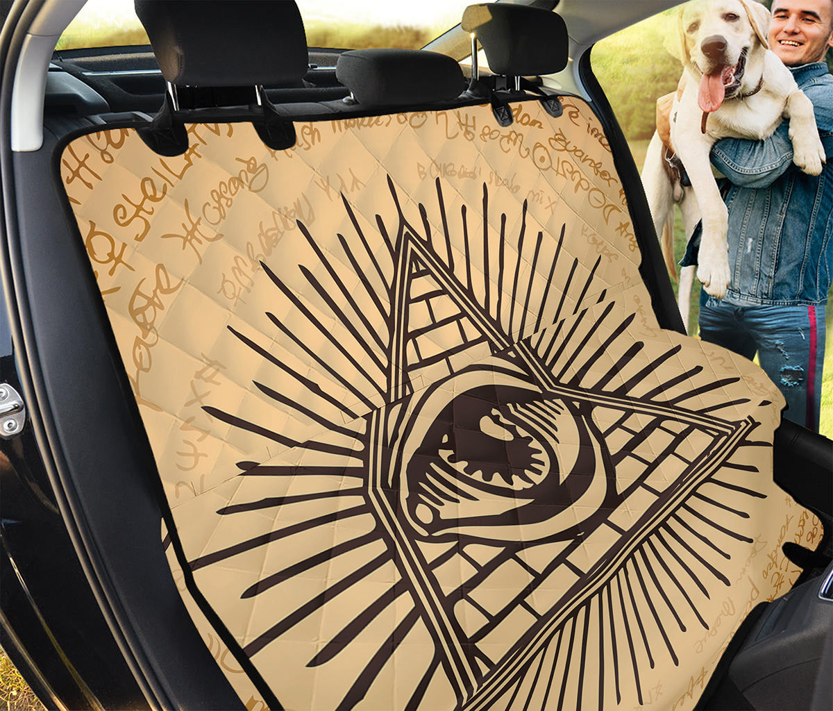 Illuminati Eye Print Pet Car Back Seat Cover