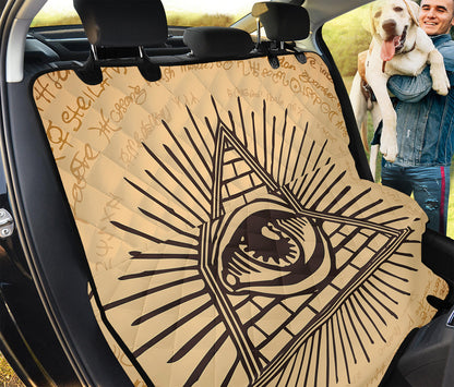 Illuminati Eye Print Pet Car Back Seat Cover