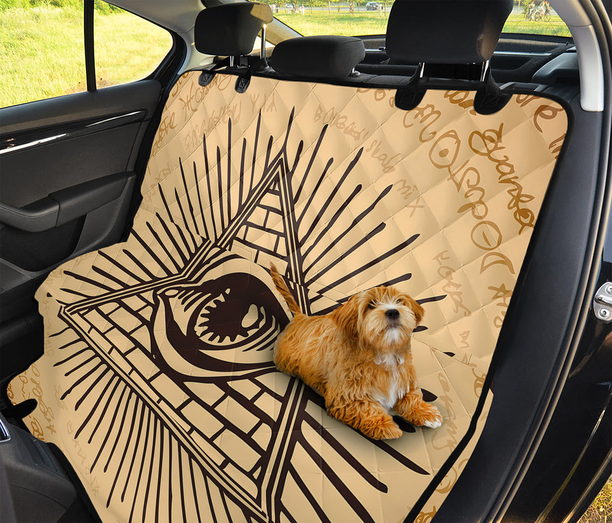 Illuminati Eye Print Pet Car Back Seat Cover