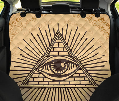 Illuminati Eye Print Pet Car Back Seat Cover