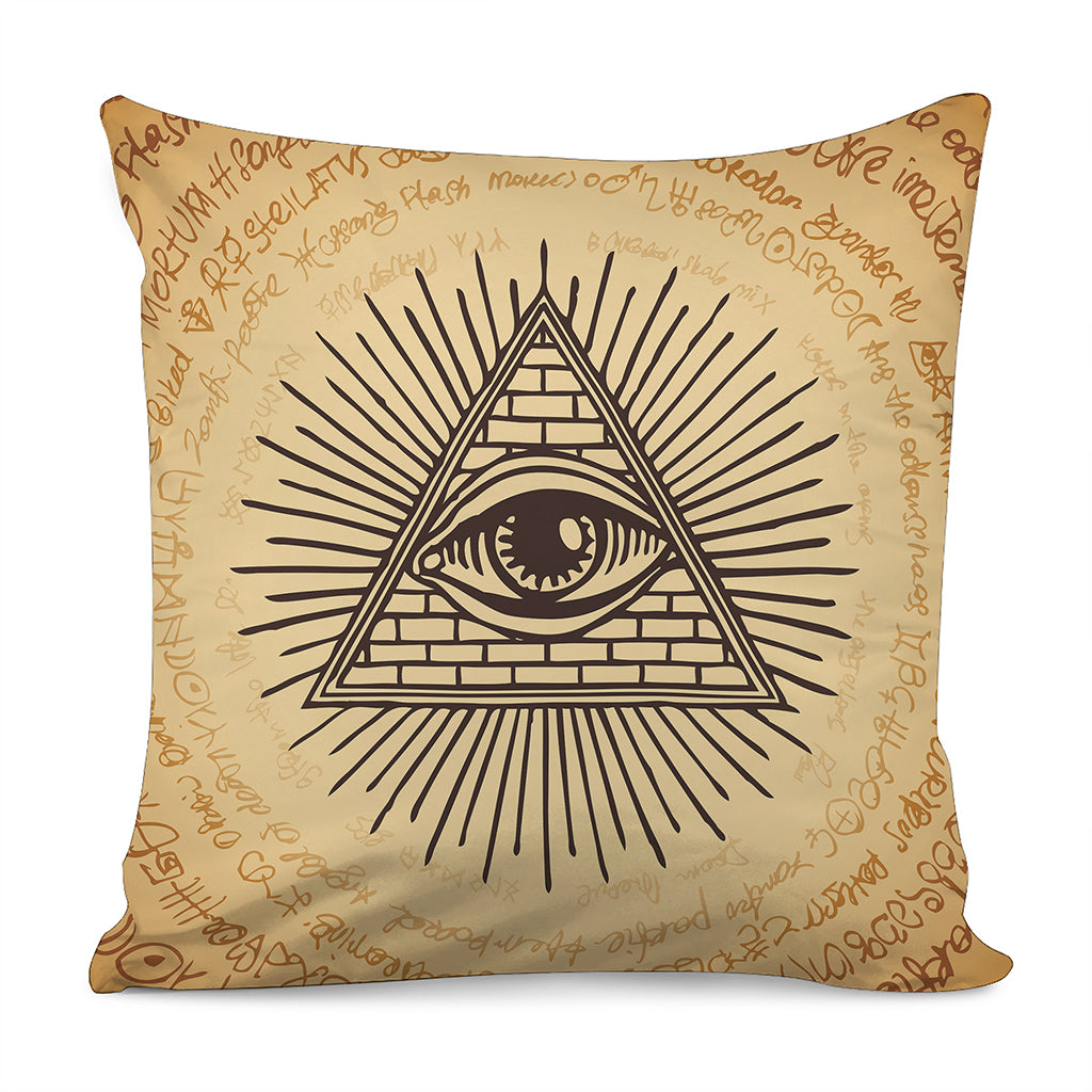 Illuminati Eye Print Pillow Cover