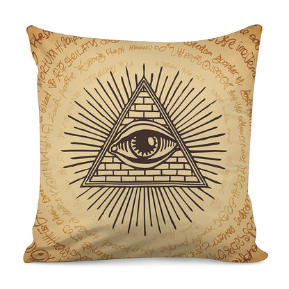 Illuminati Eye Print Pillow Cover