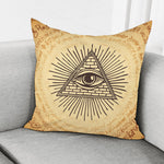 Illuminati Eye Print Pillow Cover