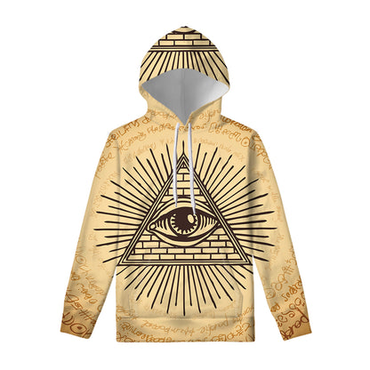 Illuminati Eye Print Pullover Hoodie