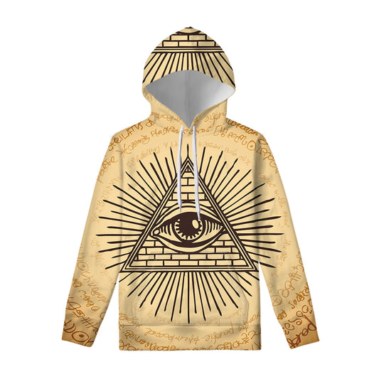 Illuminati Eye Print Pullover Hoodie