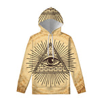 Illuminati Eye Print Pullover Hoodie