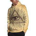 Illuminati Eye Print Pullover Hoodie