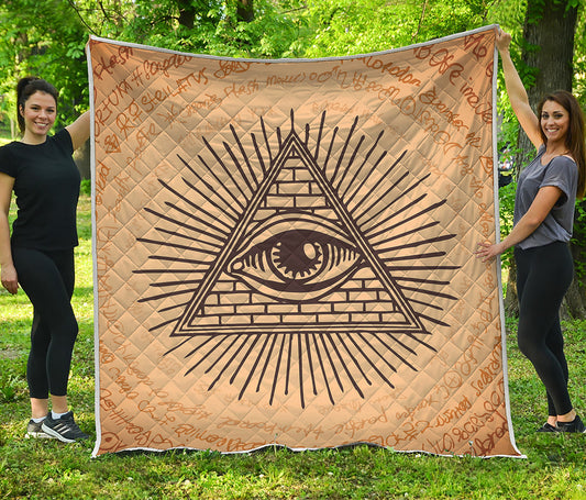 Illuminati Eye Print Quilt