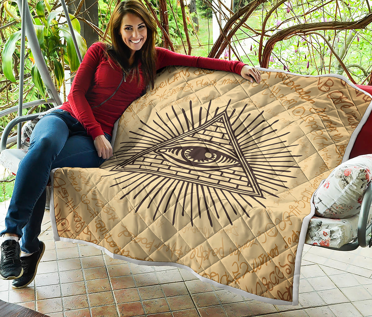 Illuminati Eye Print Quilt