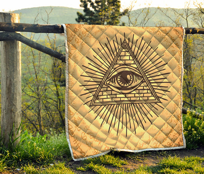 Illuminati Eye Print Quilt