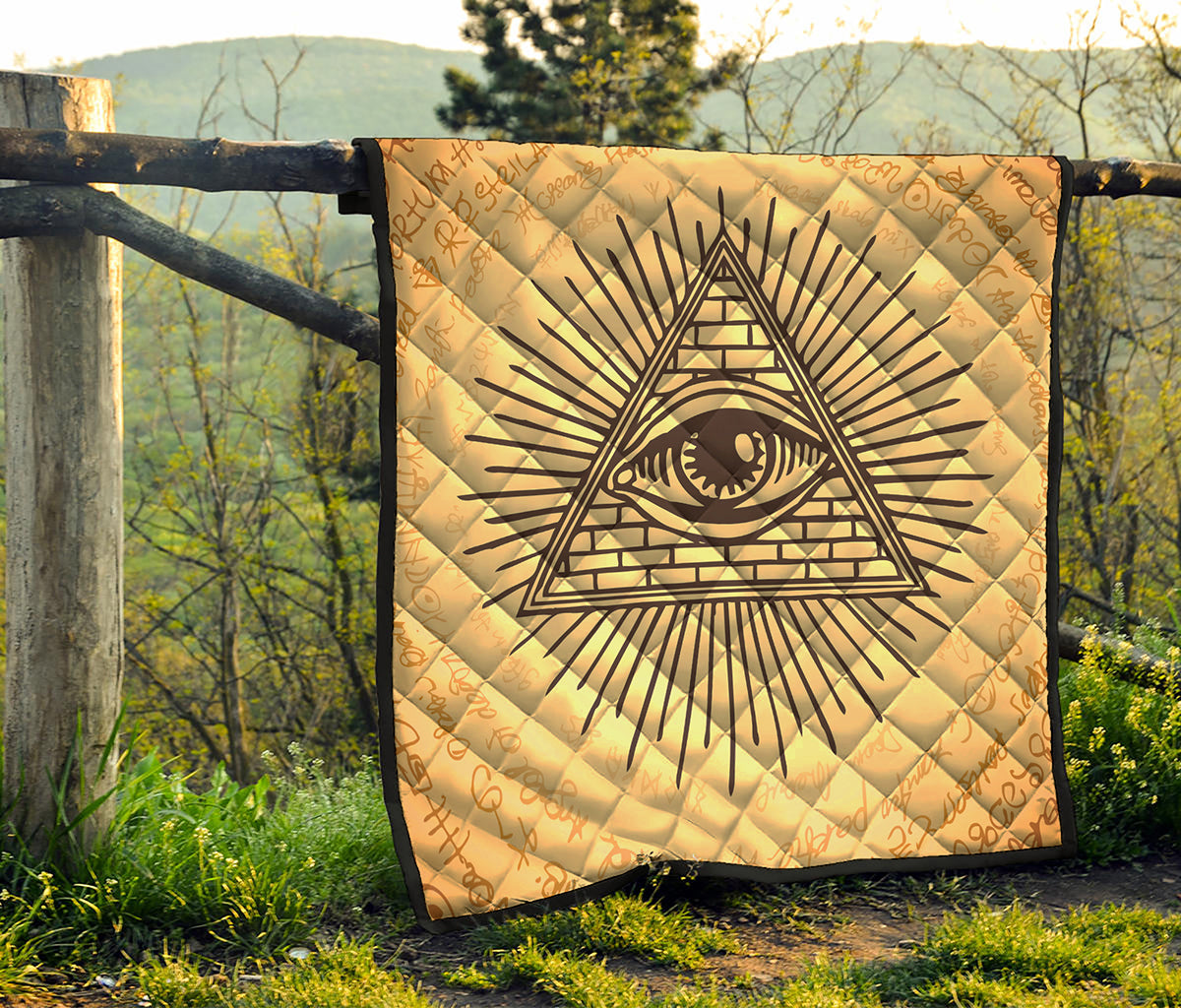 Illuminati Eye Print Quilt