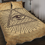 Illuminati Eye Print Quilt Bed Set