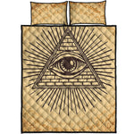 Illuminati Eye Print Quilt Bed Set