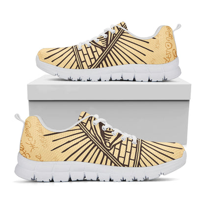 Illuminati Eye Print White Sneakers