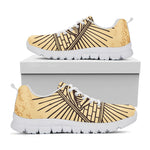 Illuminati Eye Print White Sneakers