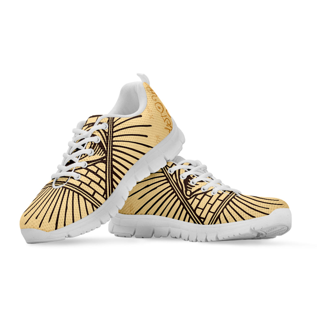 Illuminati Eye Print White Sneakers