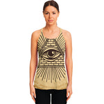 Illuminati Eye Print Women's Racerback Tank Top