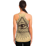 Illuminati Eye Print Women's Racerback Tank Top