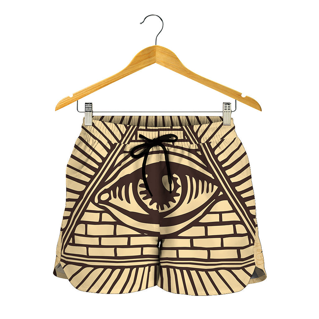 Illuminati Eye Print Women's Shorts