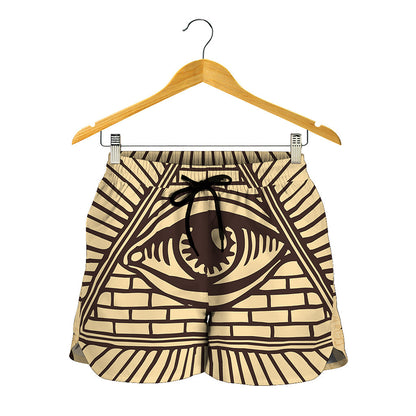 Illuminati Eye Print Women's Shorts