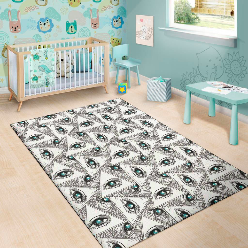 Illuminati Pattern Print Area Rug