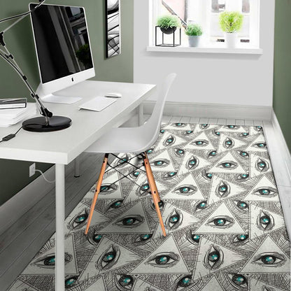 Illuminati Pattern Print Area Rug