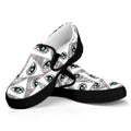 Illuminati Pattern Print Black Slip On Sneakers