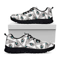 Illuminati Pattern Print Black Running Shoes