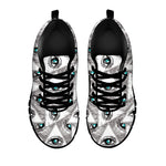 Illuminati Pattern Print Black Sneakers