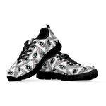 Illuminati Pattern Print Black Sneakers