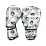 Illuminati Pattern Print Boxing Gloves