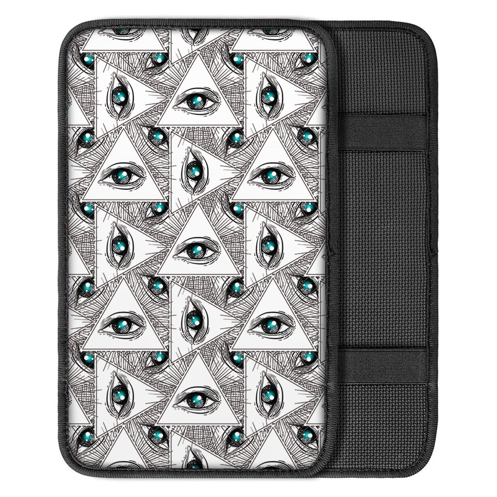 Illuminati Pattern Print Car Center Console Cover