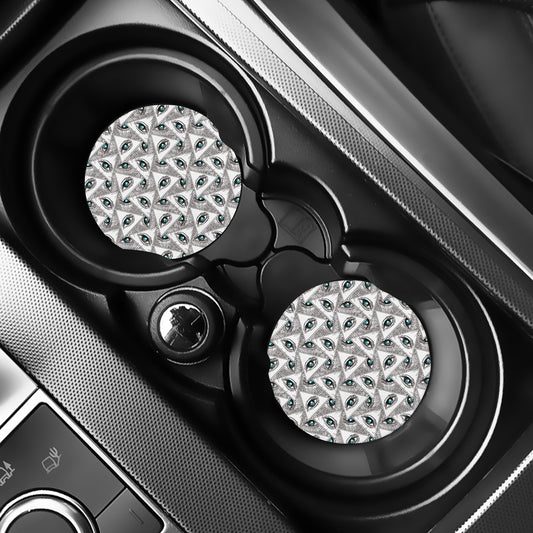 Illuminati Pattern Print Car Coasters