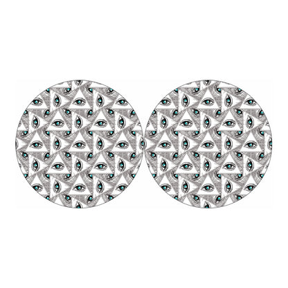 Illuminati Pattern Print Car Coasters