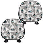 Illuminati Pattern Print Car Headrest Covers