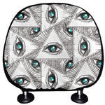 Illuminati Pattern Print Car Headrest Covers