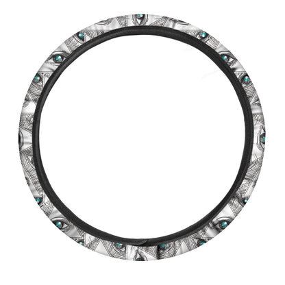 Illuminati Pattern Print Car Steering Wheel Cover