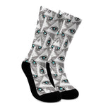 Illuminati Pattern Print Crew Socks
