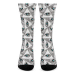 Illuminati Pattern Print Crew Socks